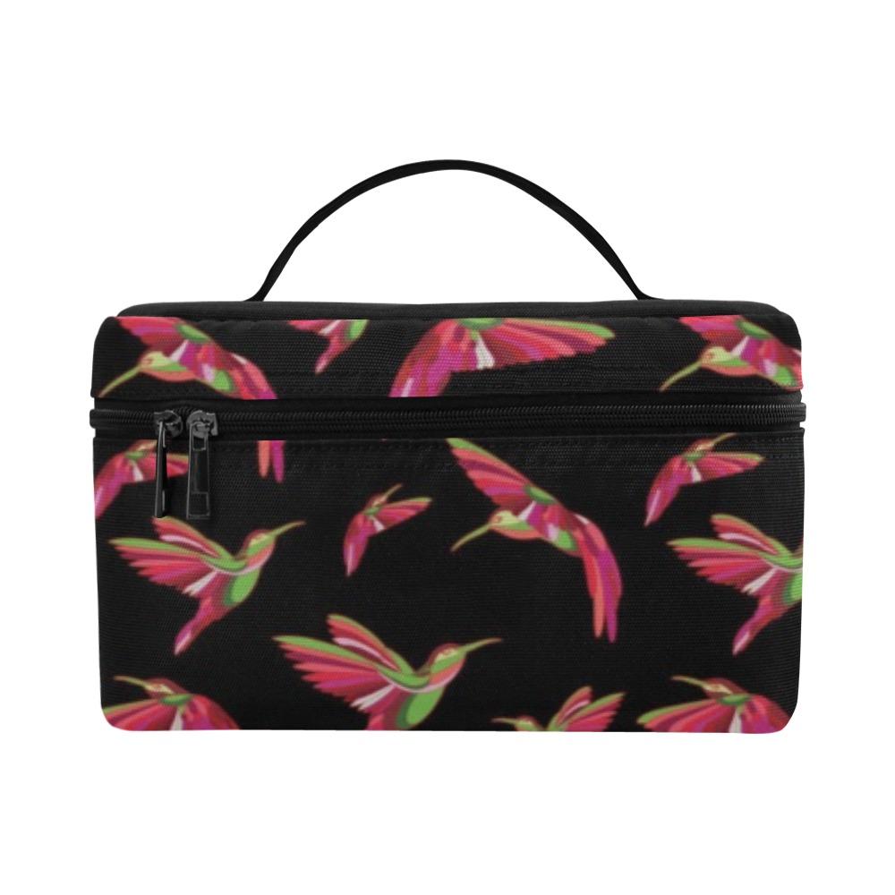 Red Swift Colourful Black Cosmetic Bag/Large (Model 1658) bag e-joyer