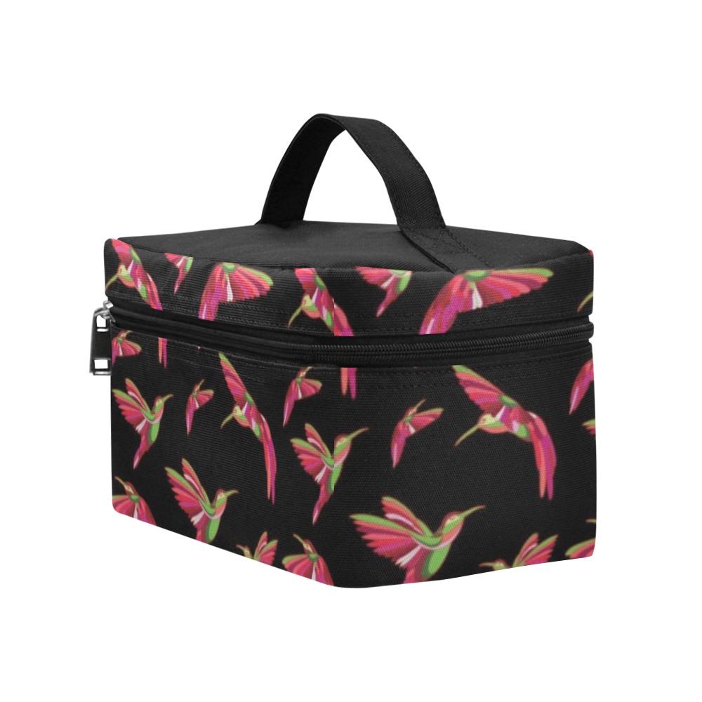 Red Swift Colourful Black Cosmetic Bag/Large (Model 1658) bag e-joyer