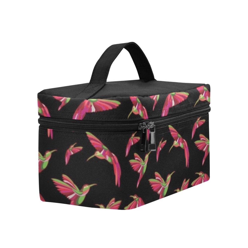 Red Swift Colourful Black Cosmetic Bag/Large (Model 1658) bag e-joyer