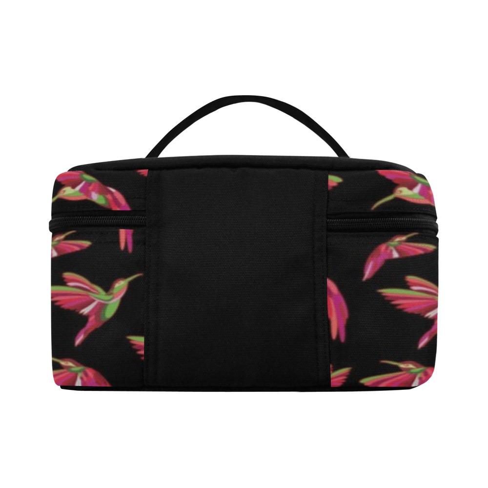 Red Swift Colourful Black Cosmetic Bag/Large (Model 1658) bag e-joyer