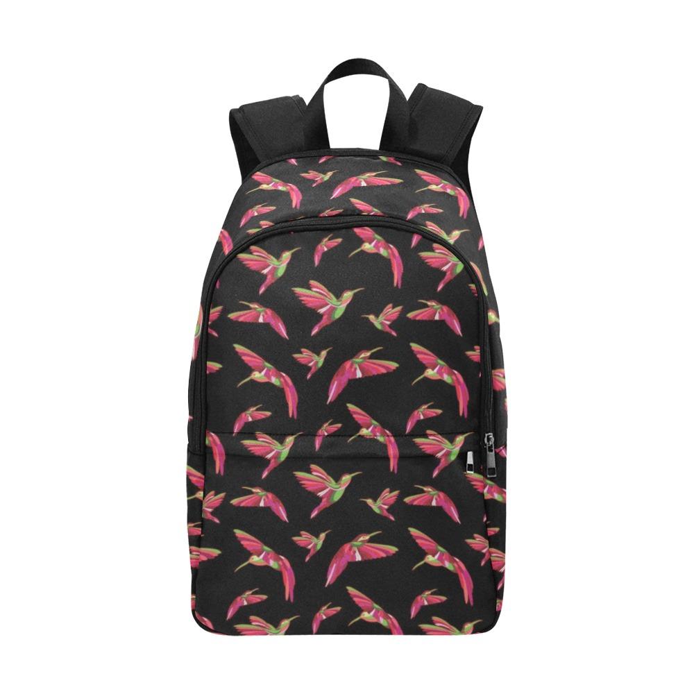 Red Swift Colourful Black Fabric Backpack for Adult (Model 1659) Casual Backpack for Adult (1659) e-joyer