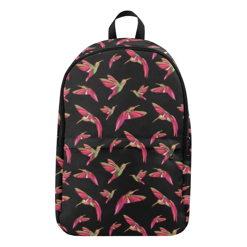 Red Swift Colourful Black Fabric Backpack for Adult (Model 1659) Casual Backpack for Adult (1659) e-joyer