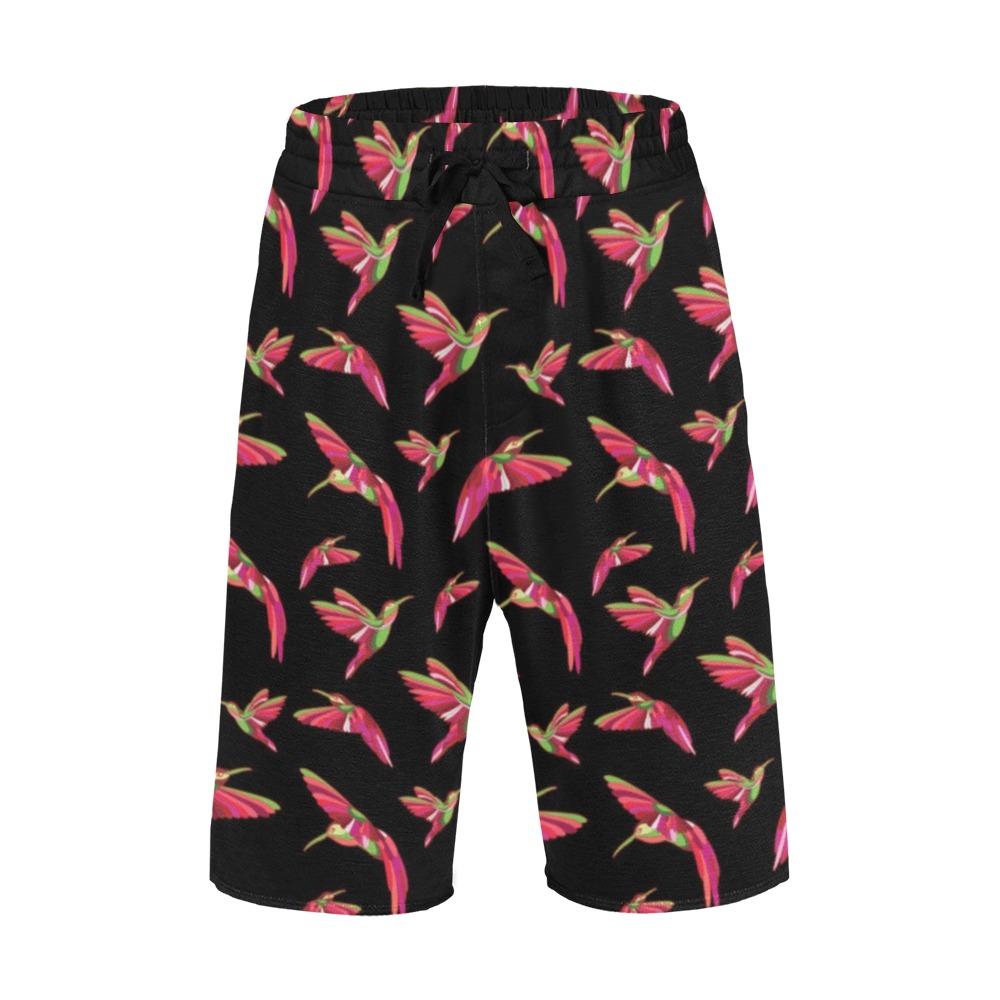 Red Swift Colourful Black Men's All Over Print Casual Shorts (Model L23) Men's Casual Shorts (L23) e-joyer