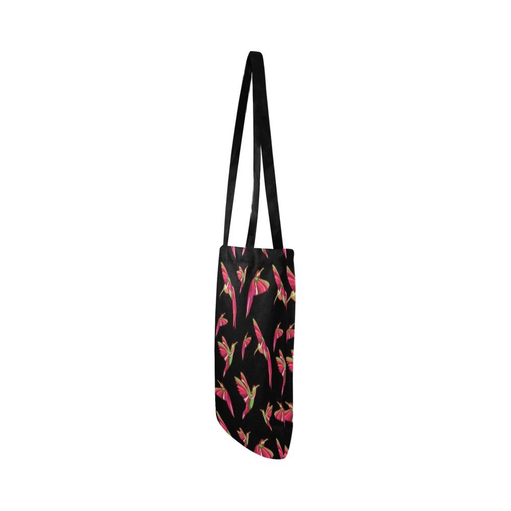 Red Swift Colourful Black Reusable Shopping Bag Model 1660 (Two sides) Shopping Tote Bag (1660) e-joyer