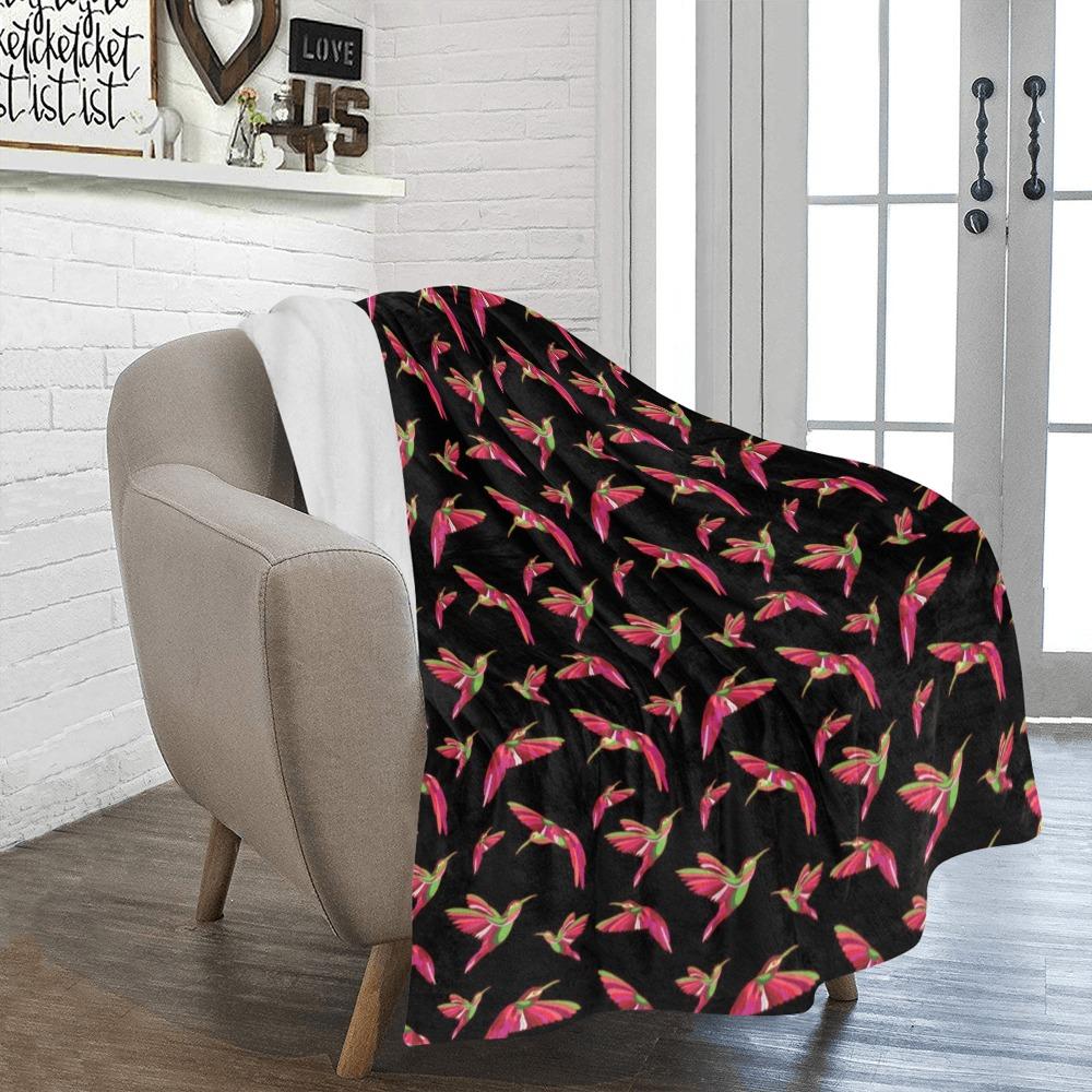 Red Swift Colourful Black Ultra-Soft Micro Fleece Blanket 50"x60" Ultra-Soft Blanket 50''x60'' e-joyer 