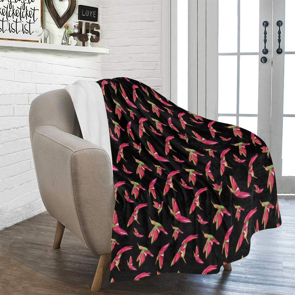 Red Swift Colourful Black Ultra-Soft Micro Fleece Blanket 50"x60" Ultra-Soft Blanket 50''x60'' e-joyer