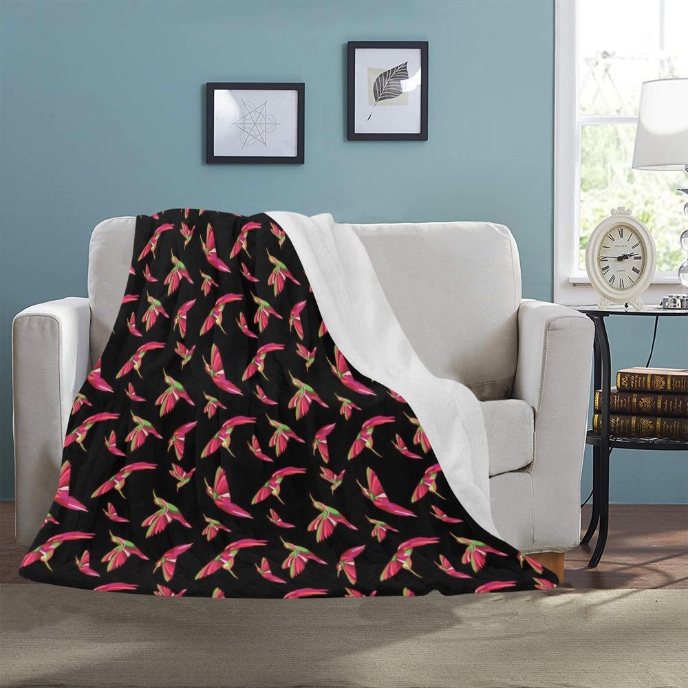 Red Swift Colourful Black Ultra-Soft Micro Fleece Blanket 50"x60" Ultra-Soft Blanket 50''x60'' e-joyer