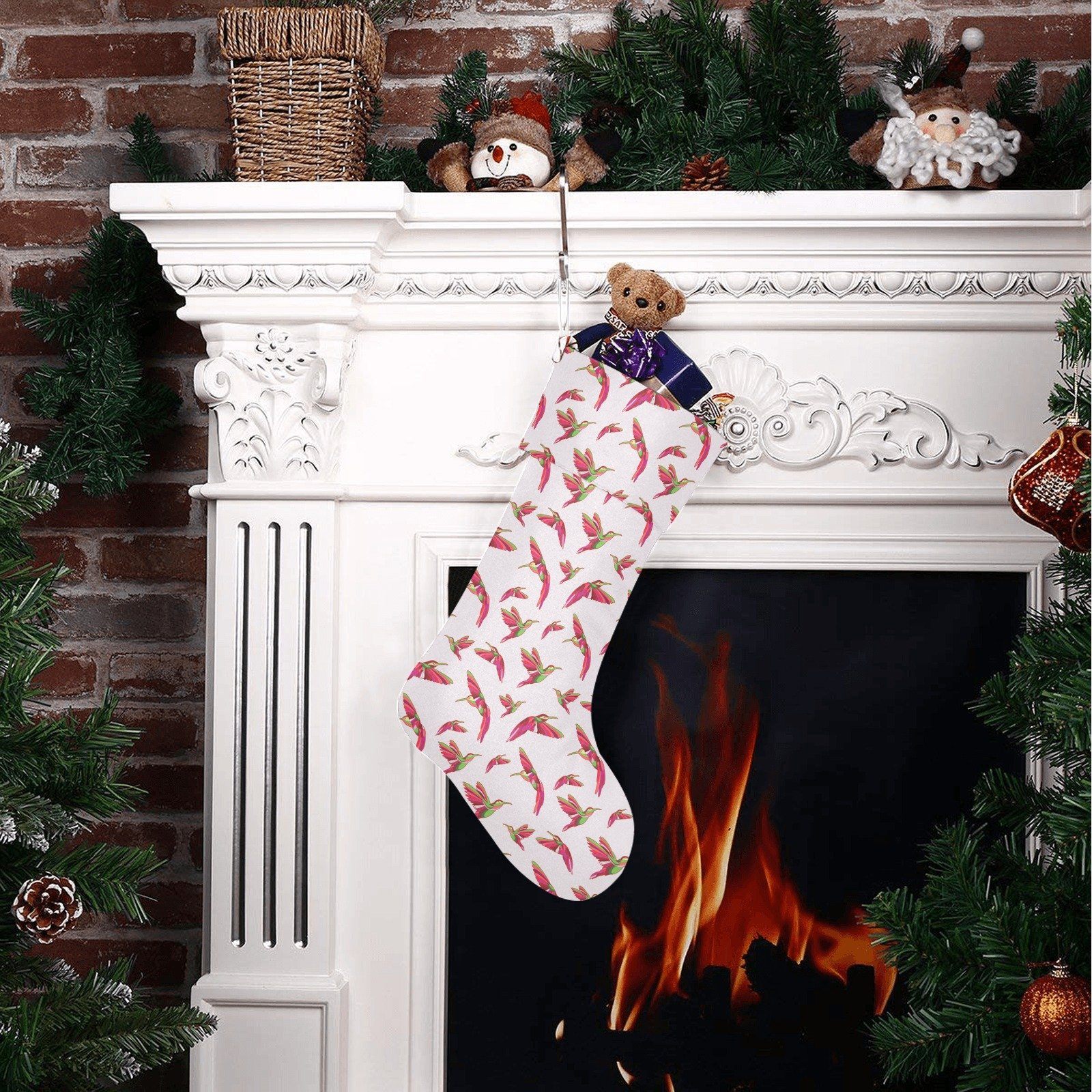 Red Swift Colourful Christmas Stocking holiday stocking e-joyer