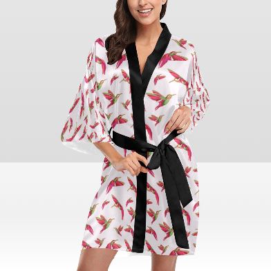 Red Swift Colourful Kimono Robe Artsadd