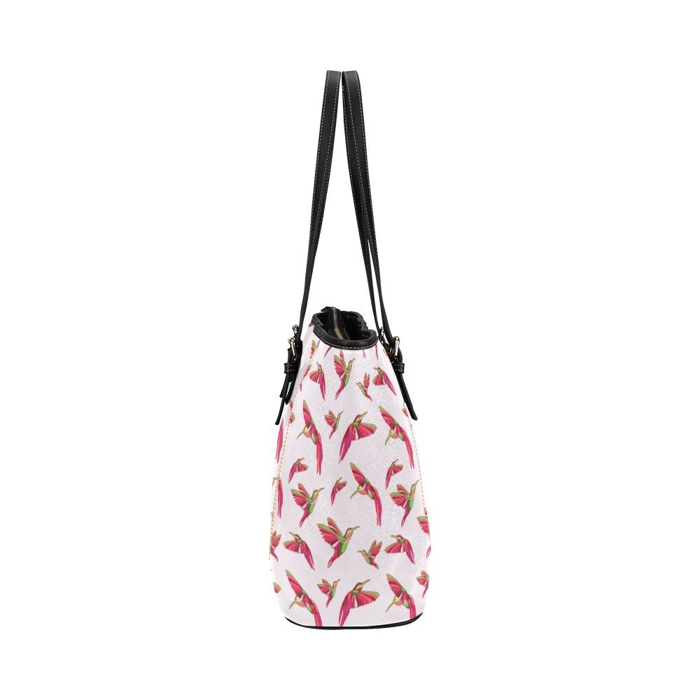Red Swift Colourful Leather Tote Bag/Large (Model 1640) Leather Tote Bag (1640) e-joyer