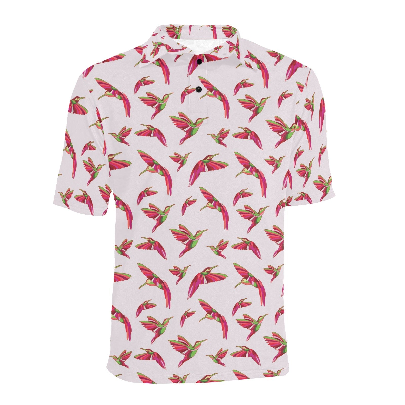 Red Swift Colourful Men's All Over Print Polo Shirt (Model T55) Men's Polo Shirt (Model T55) e-joyer
