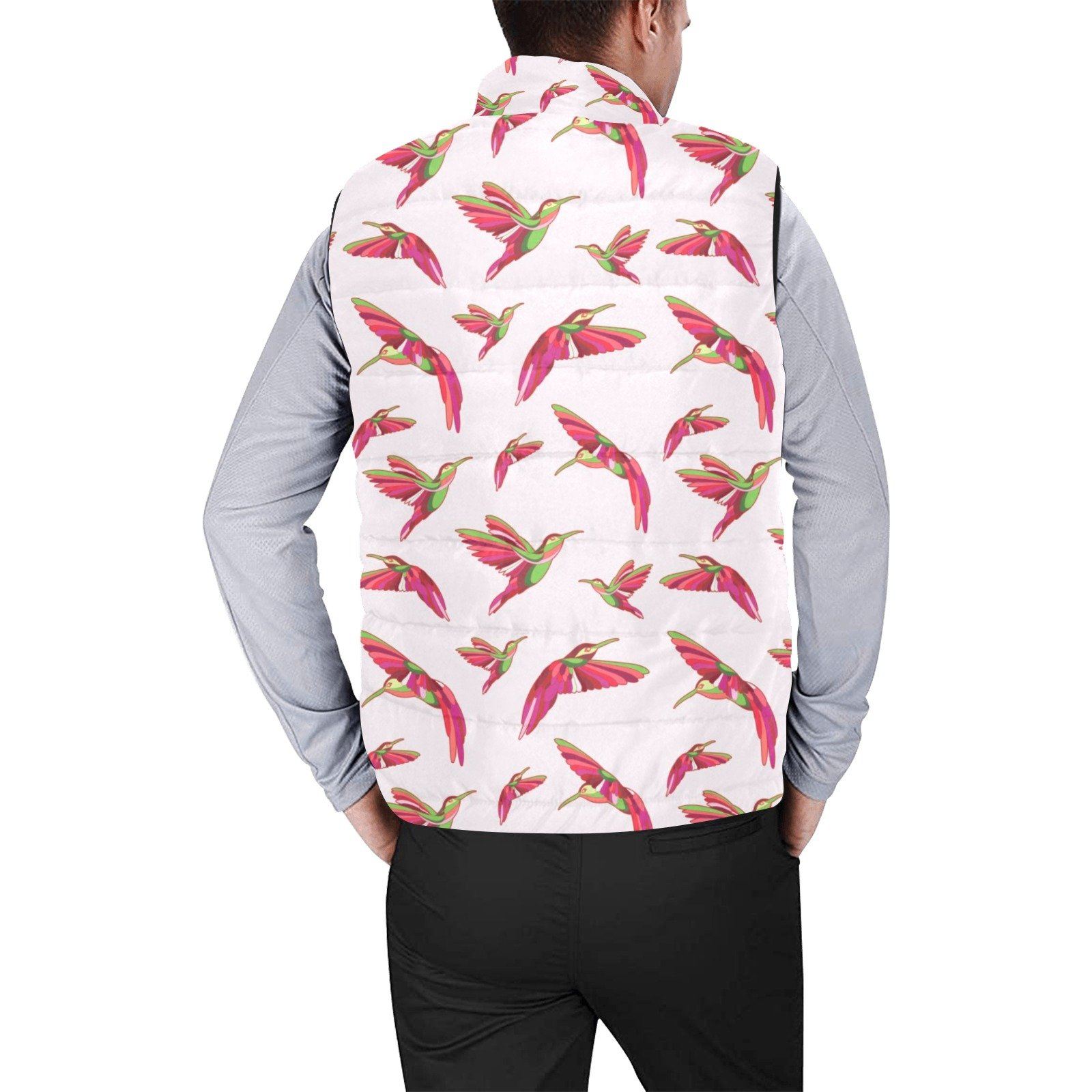 Red Swift Colourful Men's Padded Vest Jacket (Model H44) Men's Padded Vest Jacket (H44) e-joyer