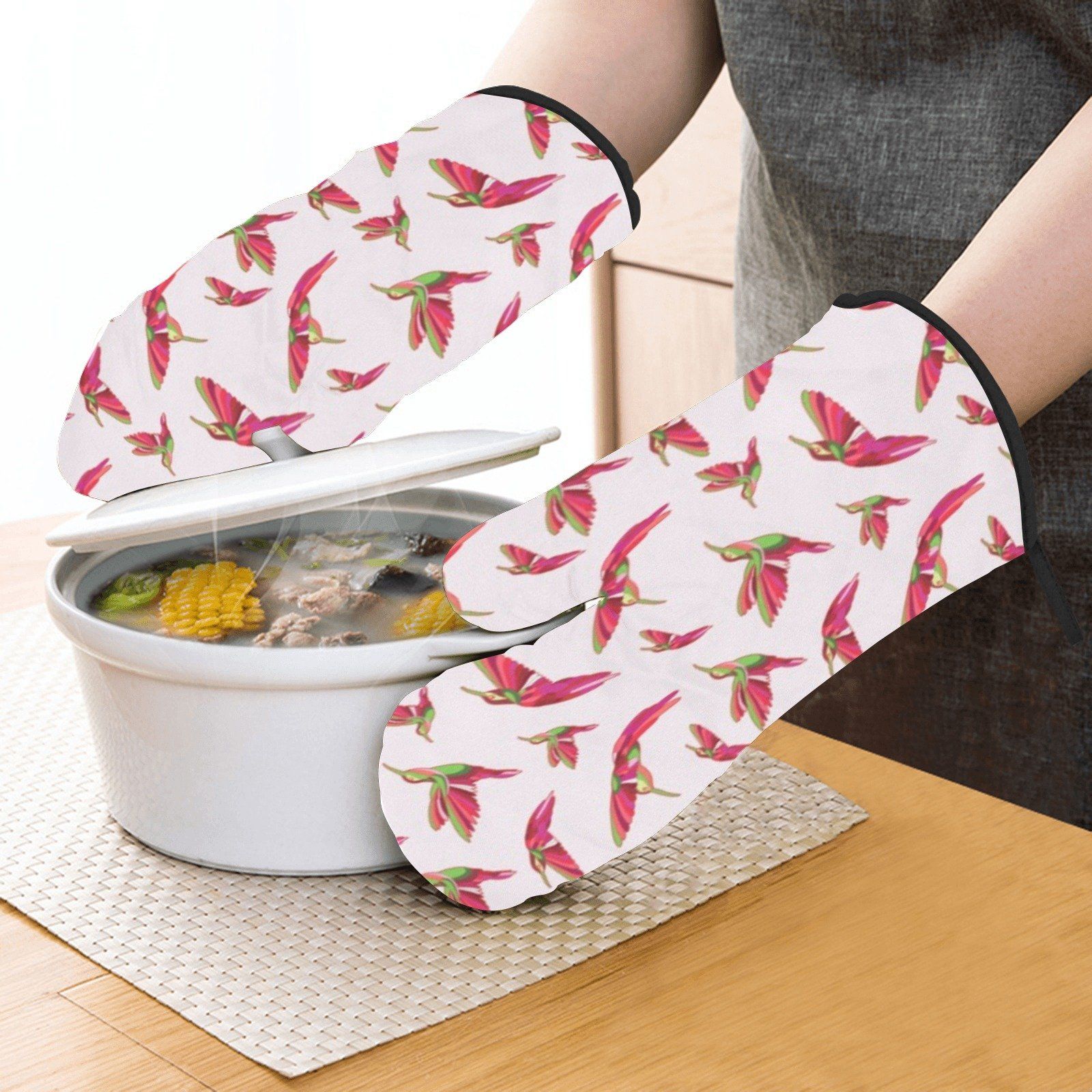 Red Swift Colourful Oven Mitt & Pot Holder Oven Mitt & Pot Holder e-joyer