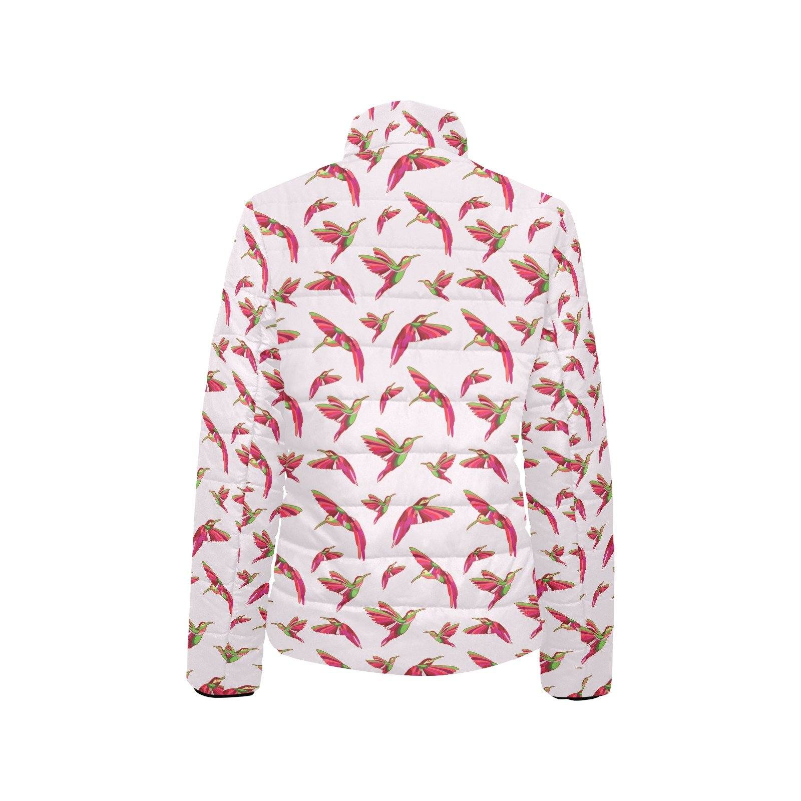 Red Swift Colourful Women's Stand Collar Padded Jacket (Model H41) jacket e-joyer