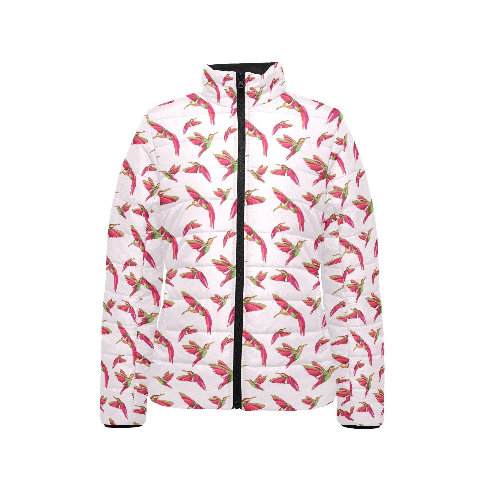 Red Swift Colourful Women's Stand Collar Padded Jacket (Model H41) jacket e-joyer