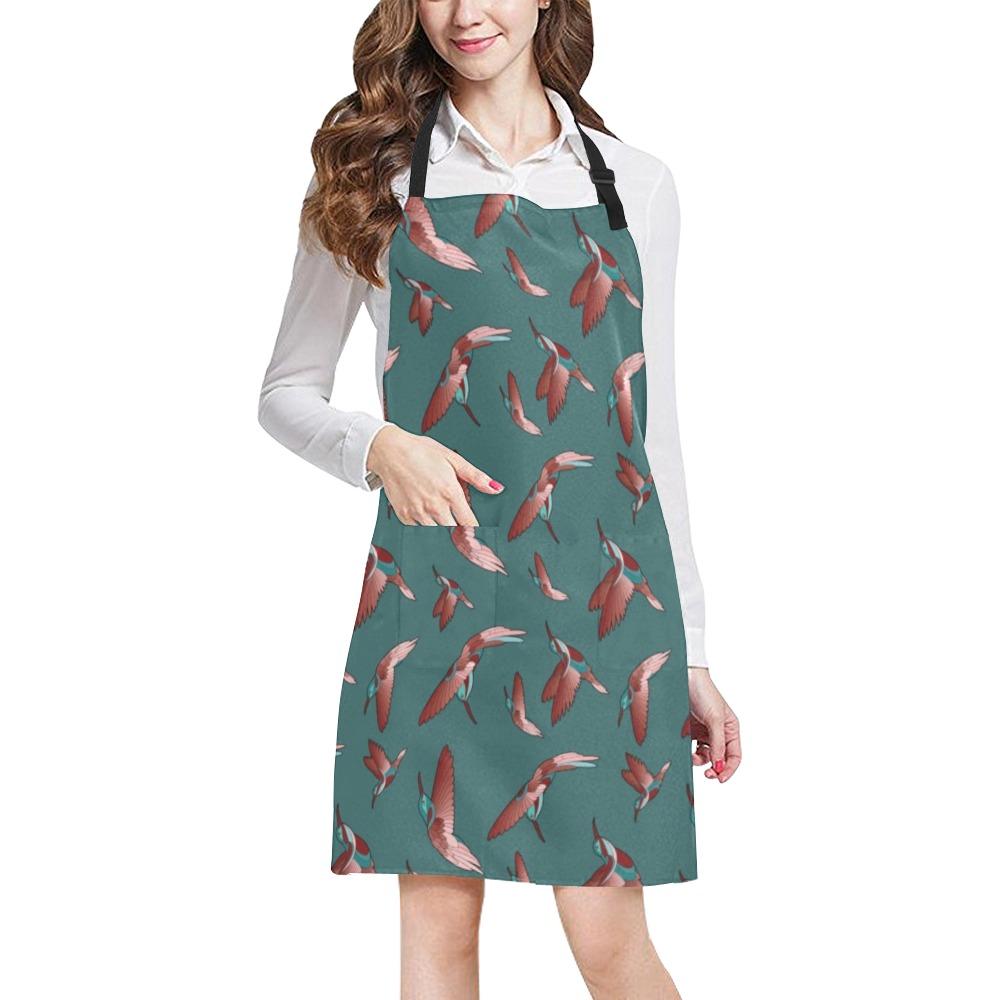 Red Swift Turquoise All Over Print Apron All Over Print Apron e-joyer