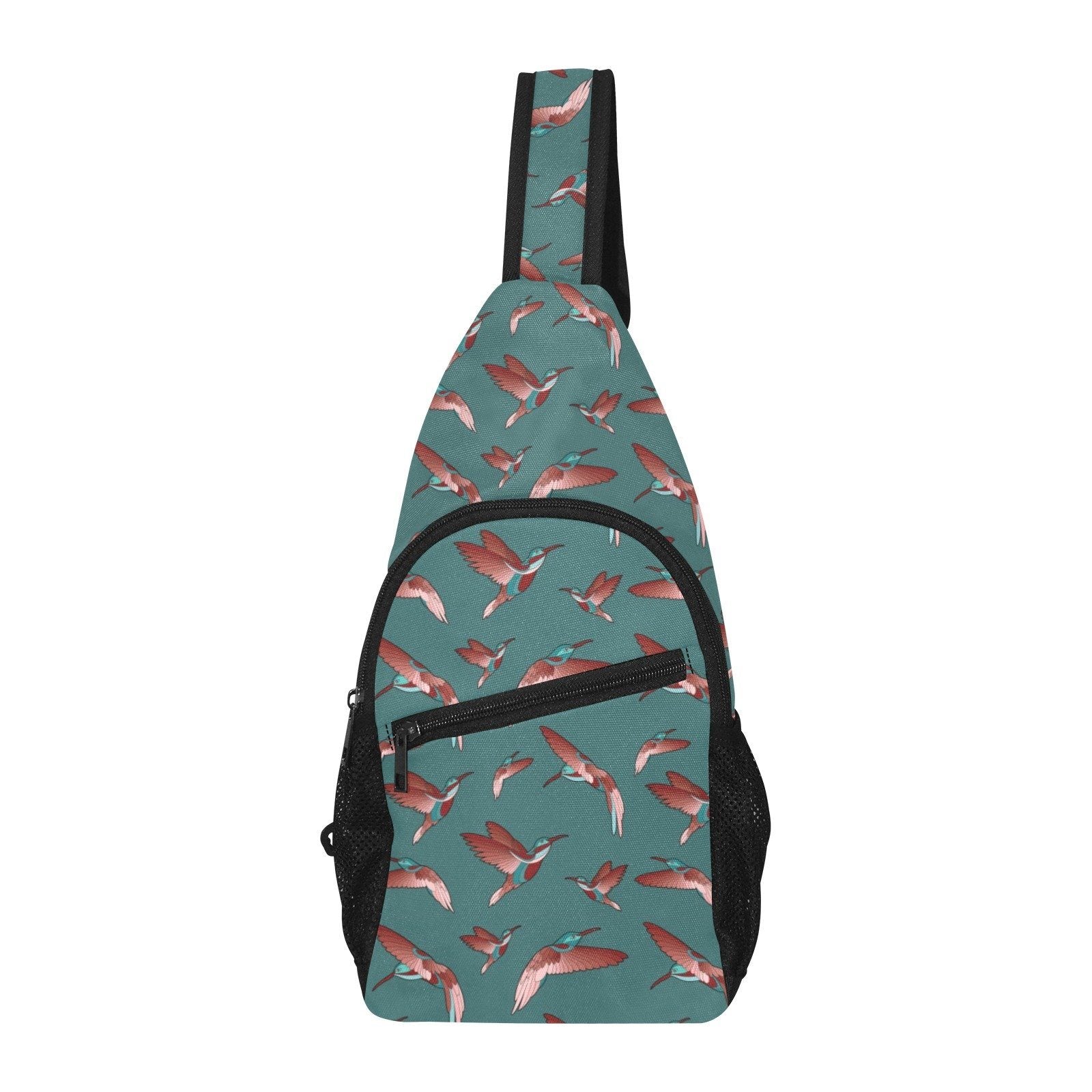 Red Swift Turquoise All Over Print Chest Bag (Model 1719) All Over Print Chest Bag (1719) e-joyer