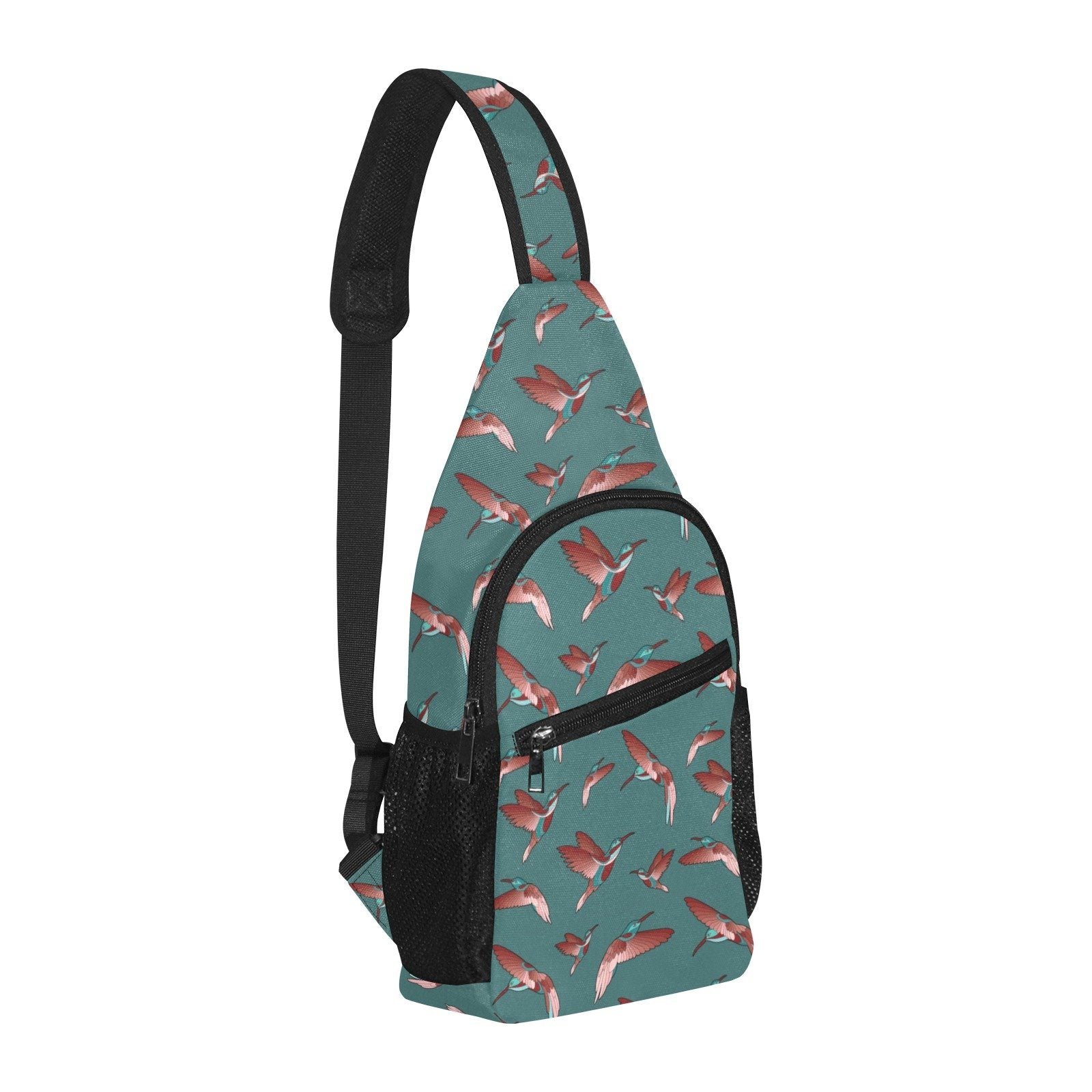 Red Swift Turquoise All Over Print Chest Bag (Model 1719) All Over Print Chest Bag (1719) e-joyer