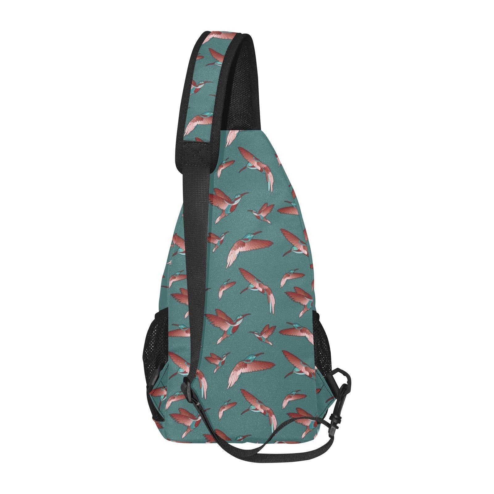 Red Swift Turquoise All Over Print Chest Bag (Model 1719) All Over Print Chest Bag (1719) e-joyer