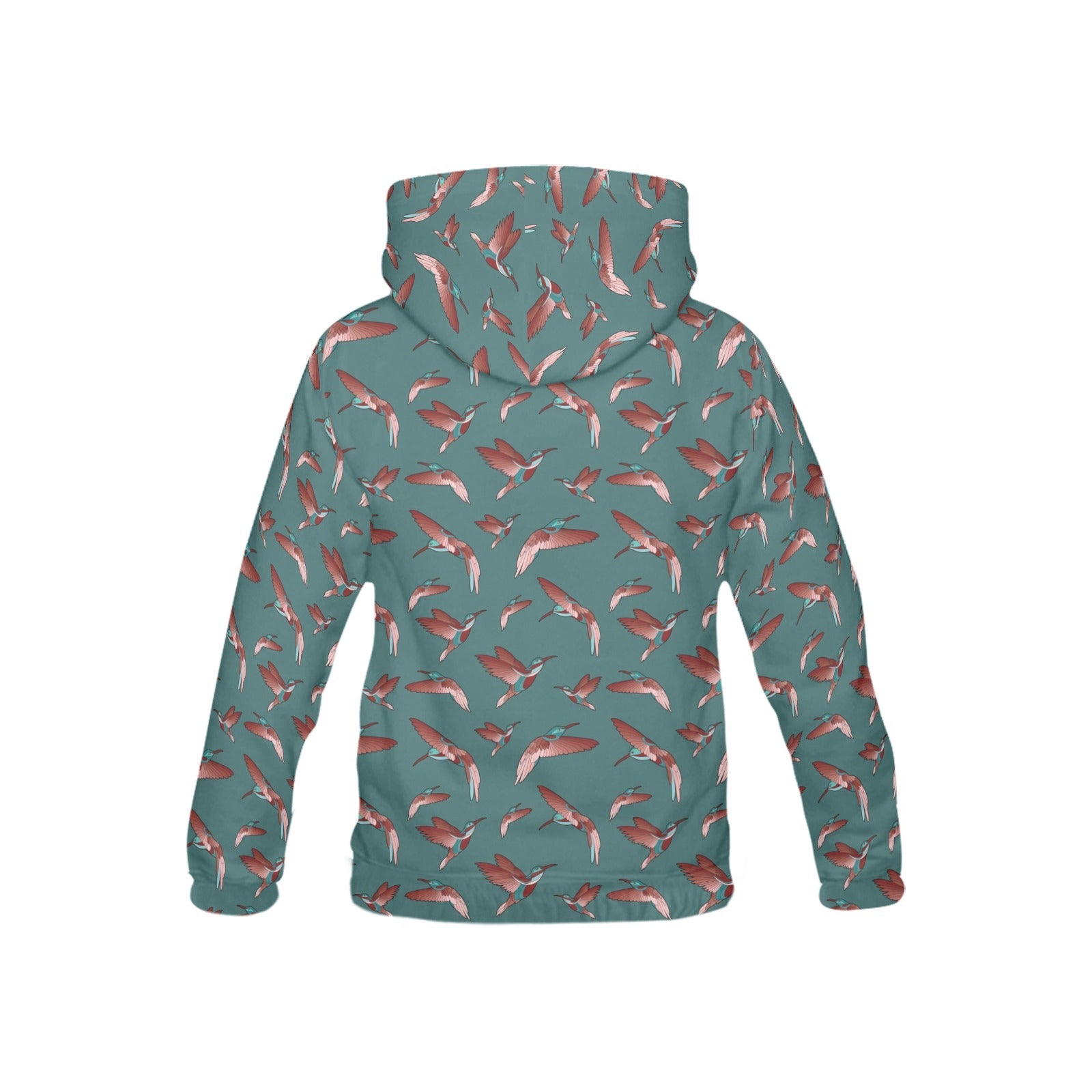 Red Swift Turquoise All Over Print Hoodie for Kid (USA Size) (Model H13) All Over Print Hoodie for Kid (H13) e-joyer