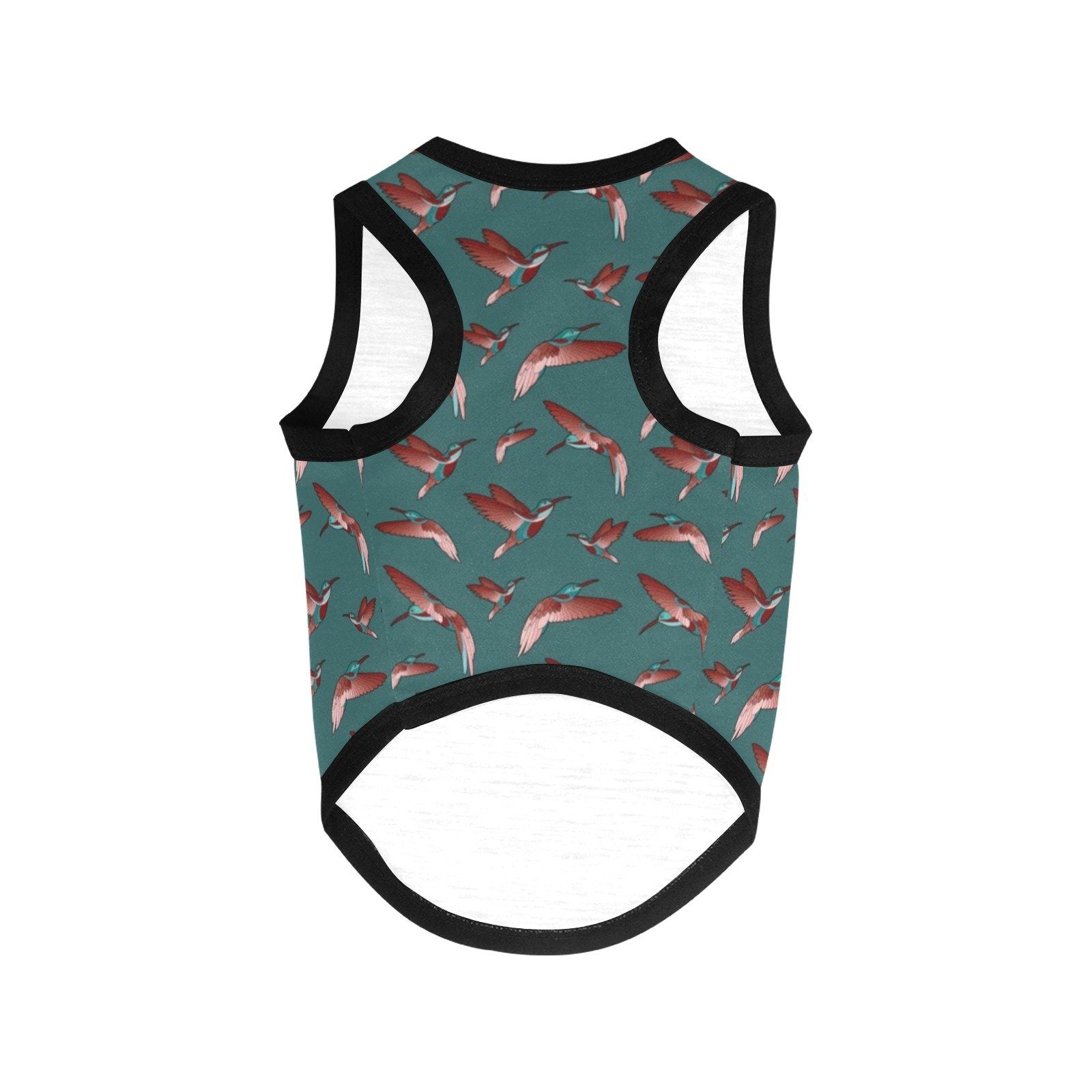 Red Swift Turquoise All Over Print Pet Tank Top Pet Tank Top e-joyer 