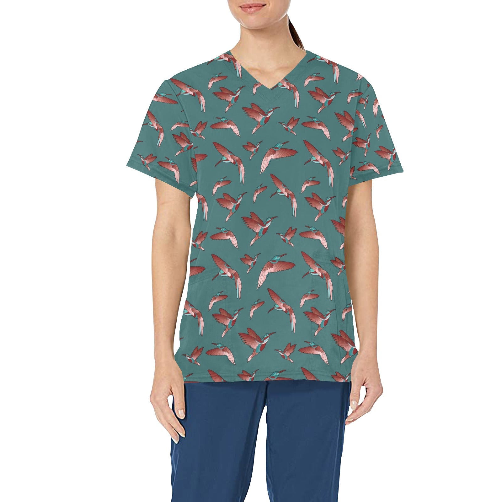 Flamingo on sale scrub top