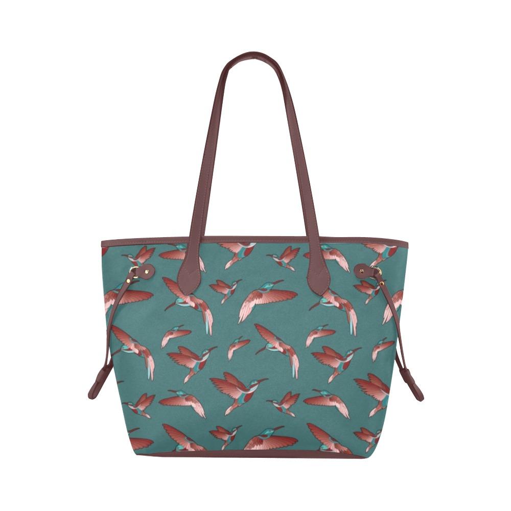 Red Swift Turquoise Clover Canvas Tote Bag (Model 1661) Clover Canvas Tote Bag (1661) e-joyer