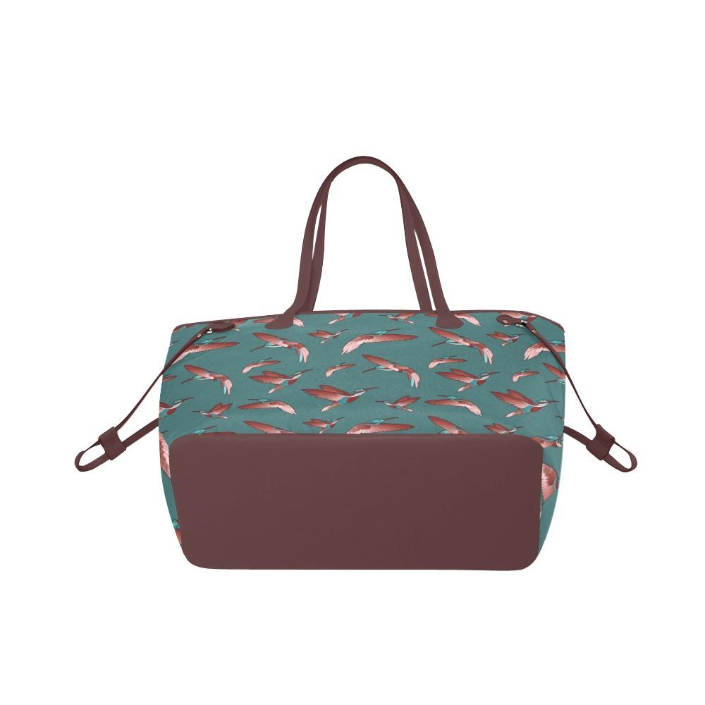 Red Swift Turquoise Clover Canvas Tote Bag (Model 1661) Clover Canvas Tote Bag (1661) e-joyer