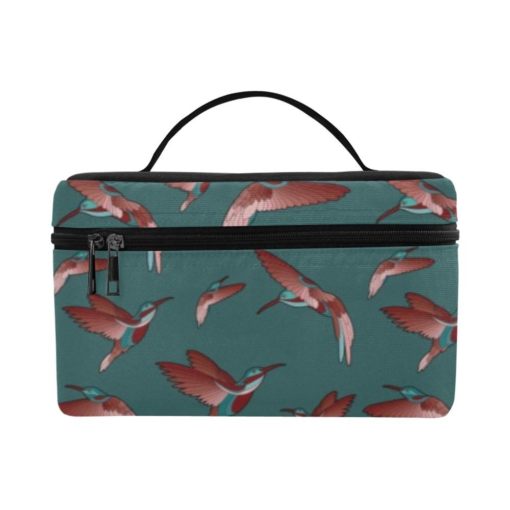 Red Swift Turquoise Cosmetic Bag/Large (Model 1658) bag e-joyer