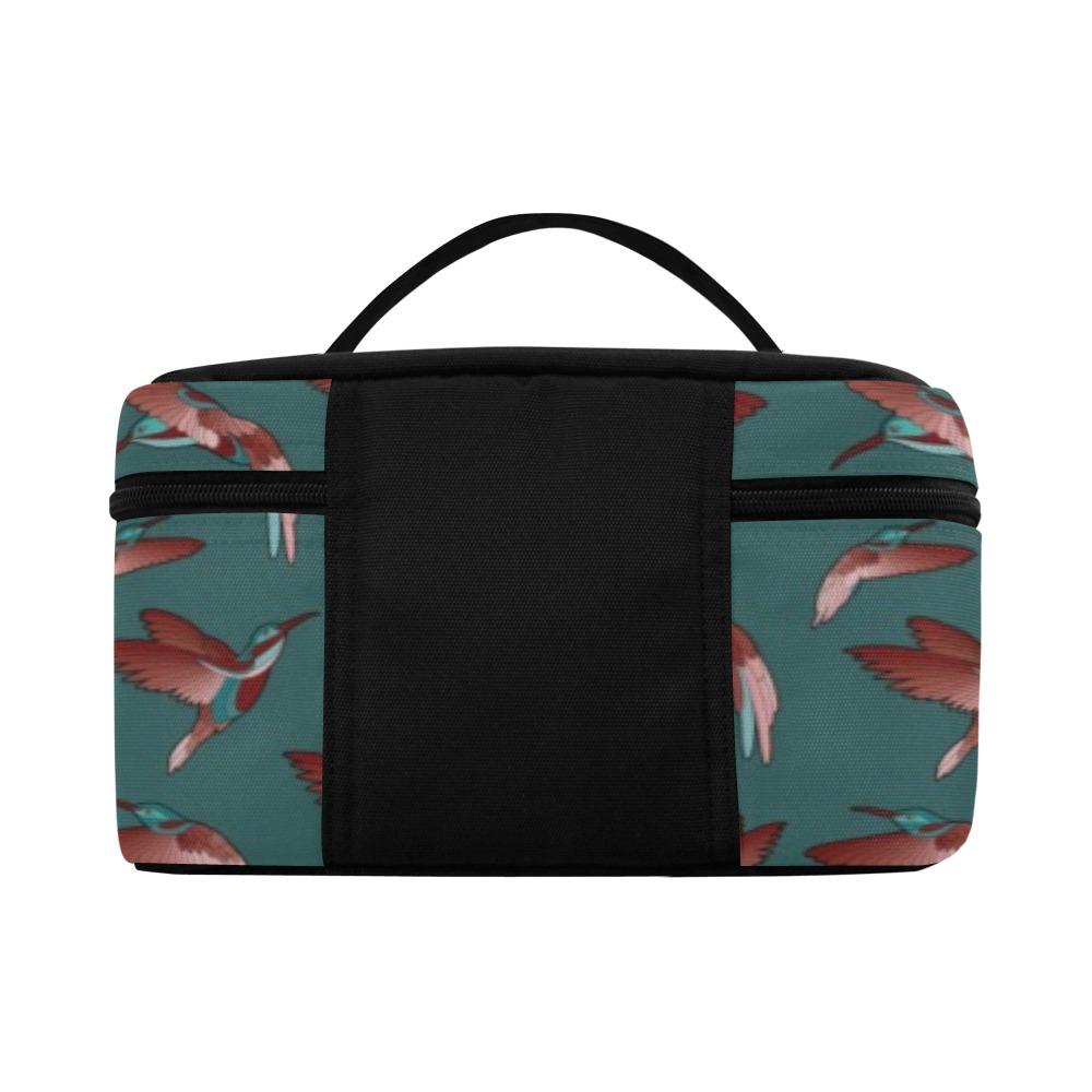 Red Swift Turquoise Cosmetic Bag/Large (Model 1658) bag e-joyer