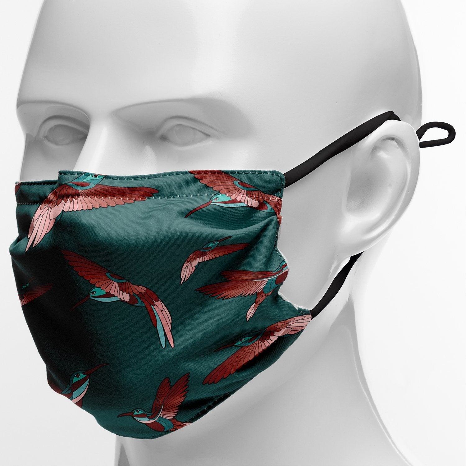 Red Swift Turquoise Face Cover Herman