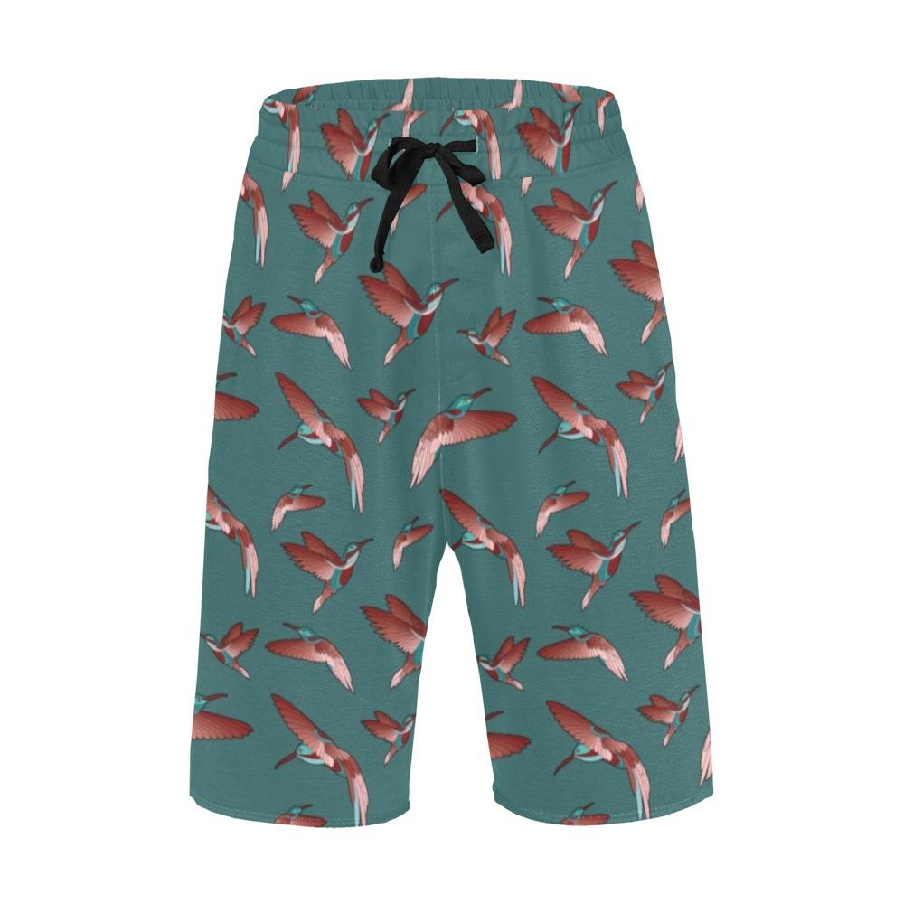 Red Swift Turquoise Men's All Over Print Casual Shorts (Model L23) short e-joyer