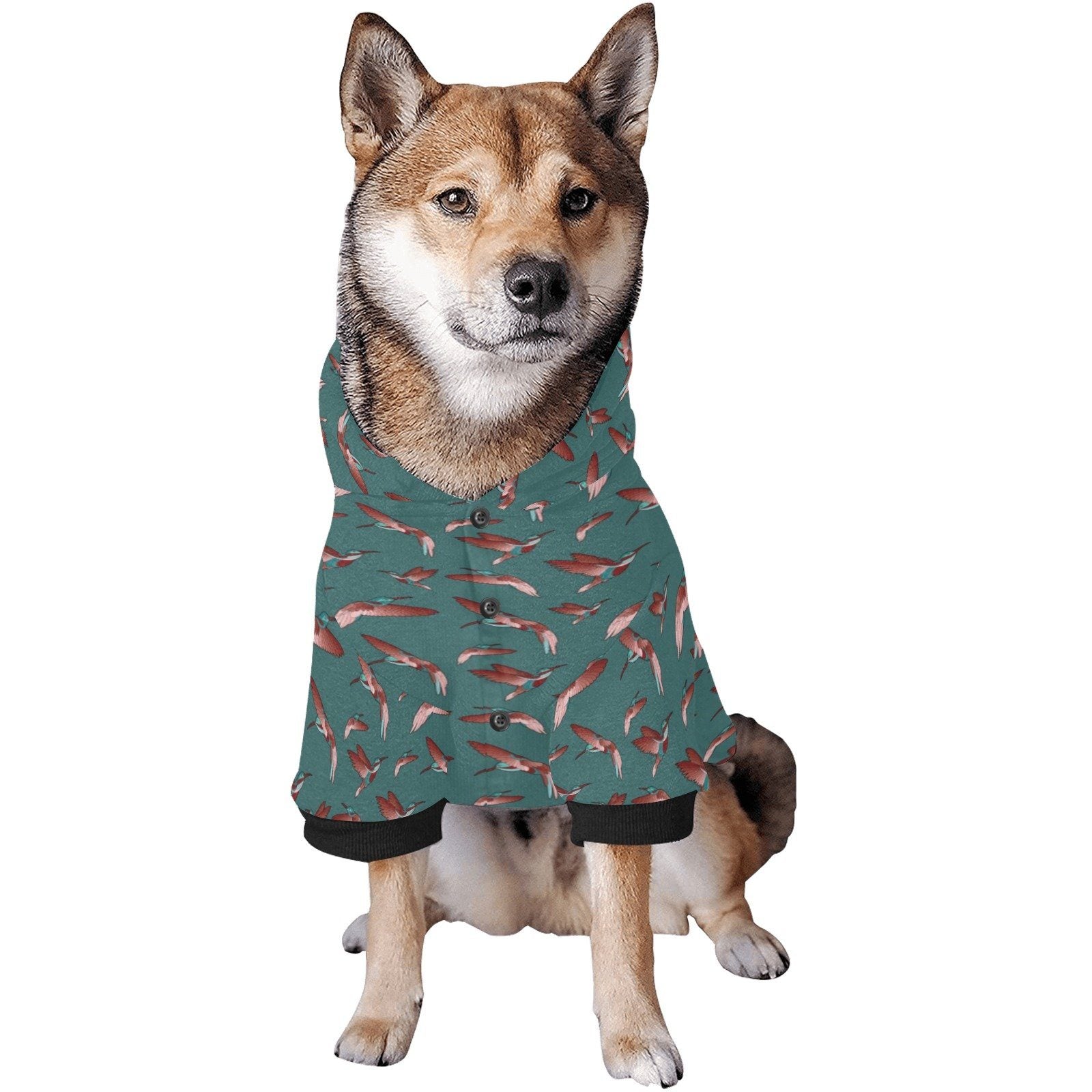 Red Swift Turquoise Pet Dog Hoodie Pet Dog Hoodie e-joyer