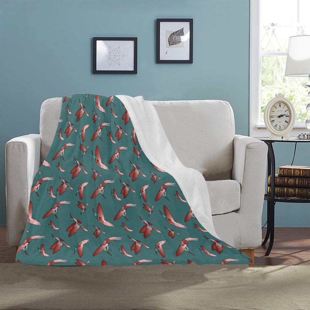 Red Swift Turquoise Ultra-Soft Micro Fleece Blanket 40"x50" Ultra-Soft Blanket 40''x50'' e-joyer