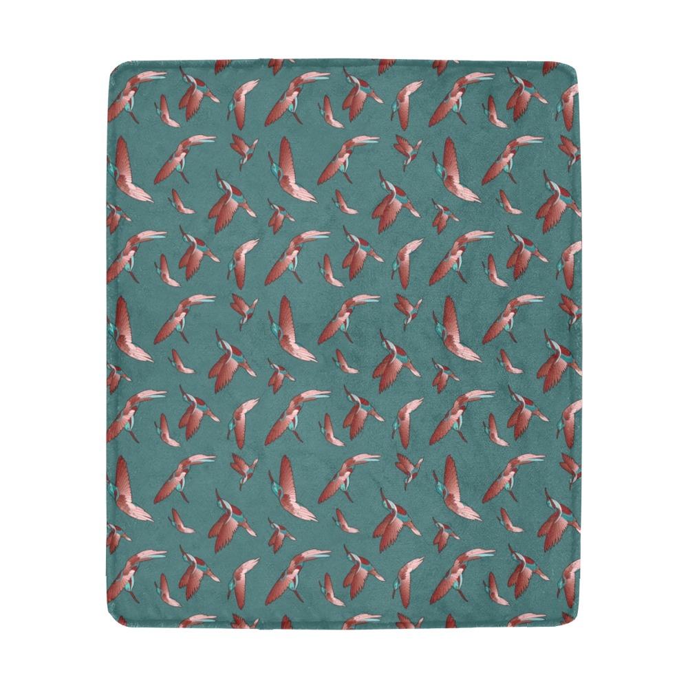 Red Swift Turquoise Ultra-Soft Micro Fleece Blanket 50"x60" Ultra-Soft Blanket 50''x60'' e-joyer 