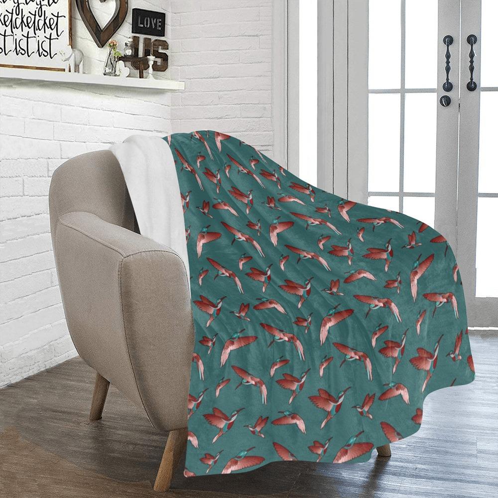 Red Swift Turquoise Ultra-Soft Micro Fleece Blanket 50"x60" Ultra-Soft Blanket 50''x60'' e-joyer 