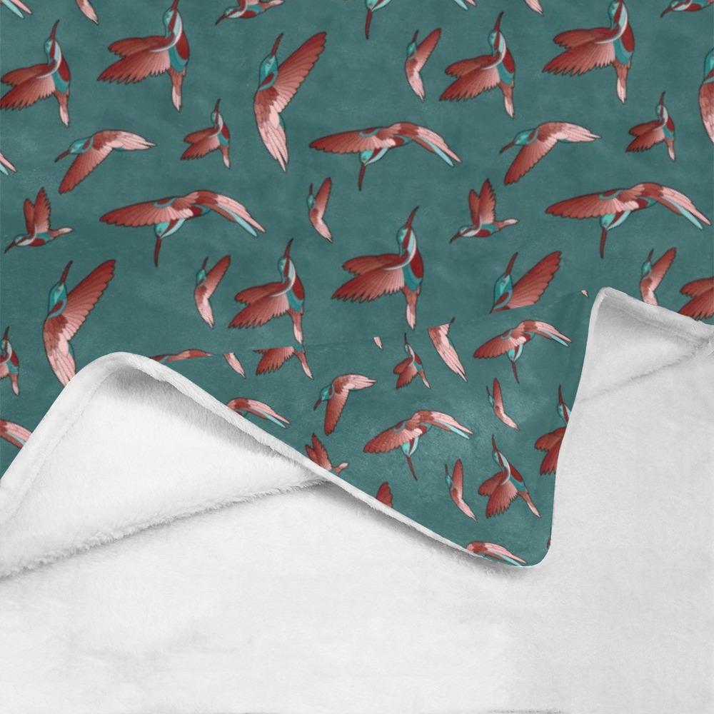 Red Swift Turquoise Ultra-Soft Micro Fleece Blanket 60"x80" Ultra-Soft Blanket 60''x80'' e-joyer