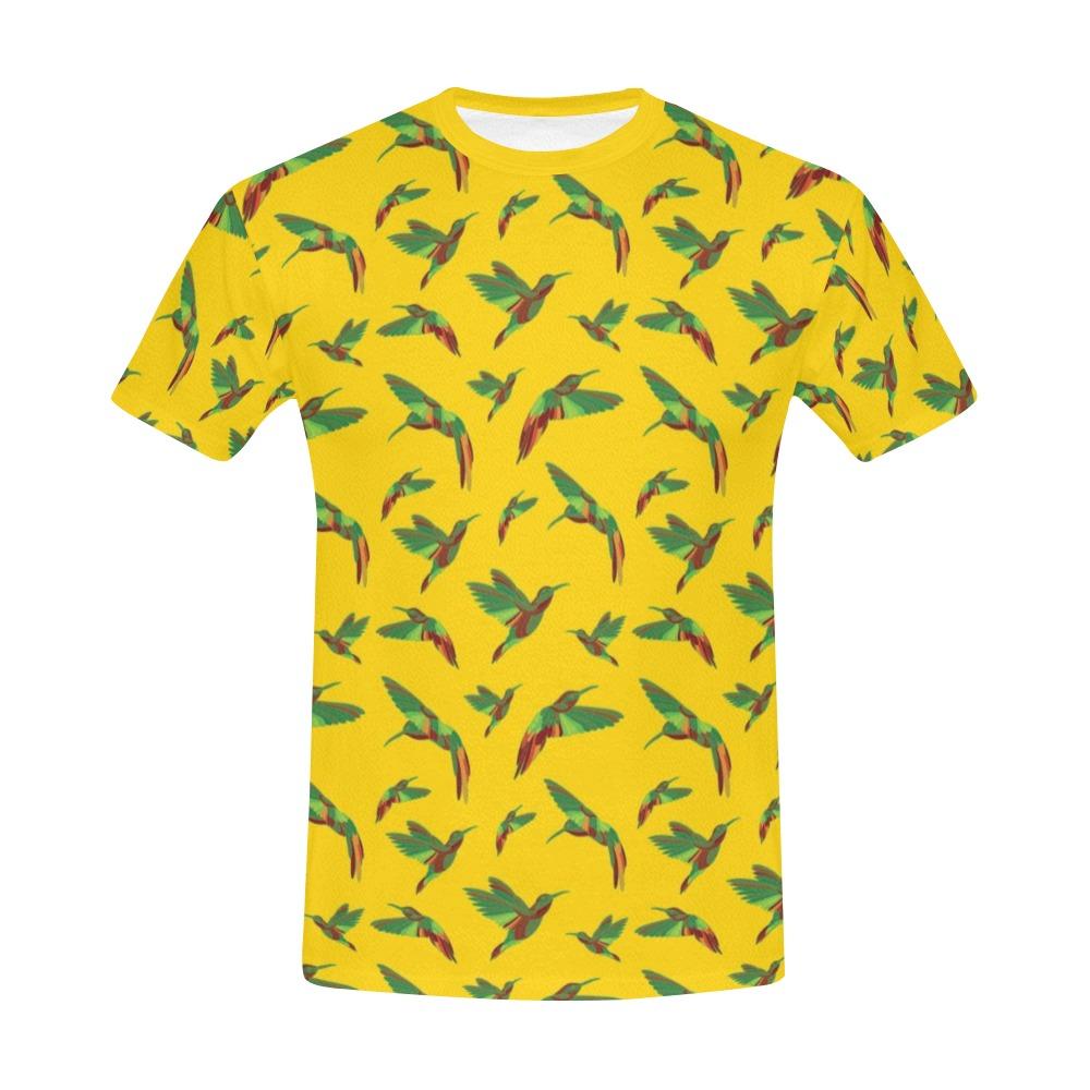 Red Swift Yellow All Over Print T-Shirt for Men (USA Size) (Model T40) All Over Print T-Shirt for Men (T40) e-joyer