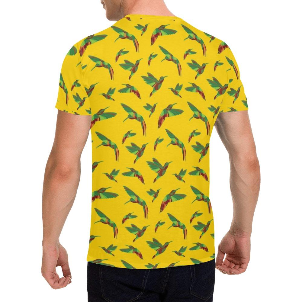 Red Swift Yellow All Over Print T-Shirt for Men (USA Size) (Model T40) All Over Print T-Shirt for Men (T40) e-joyer