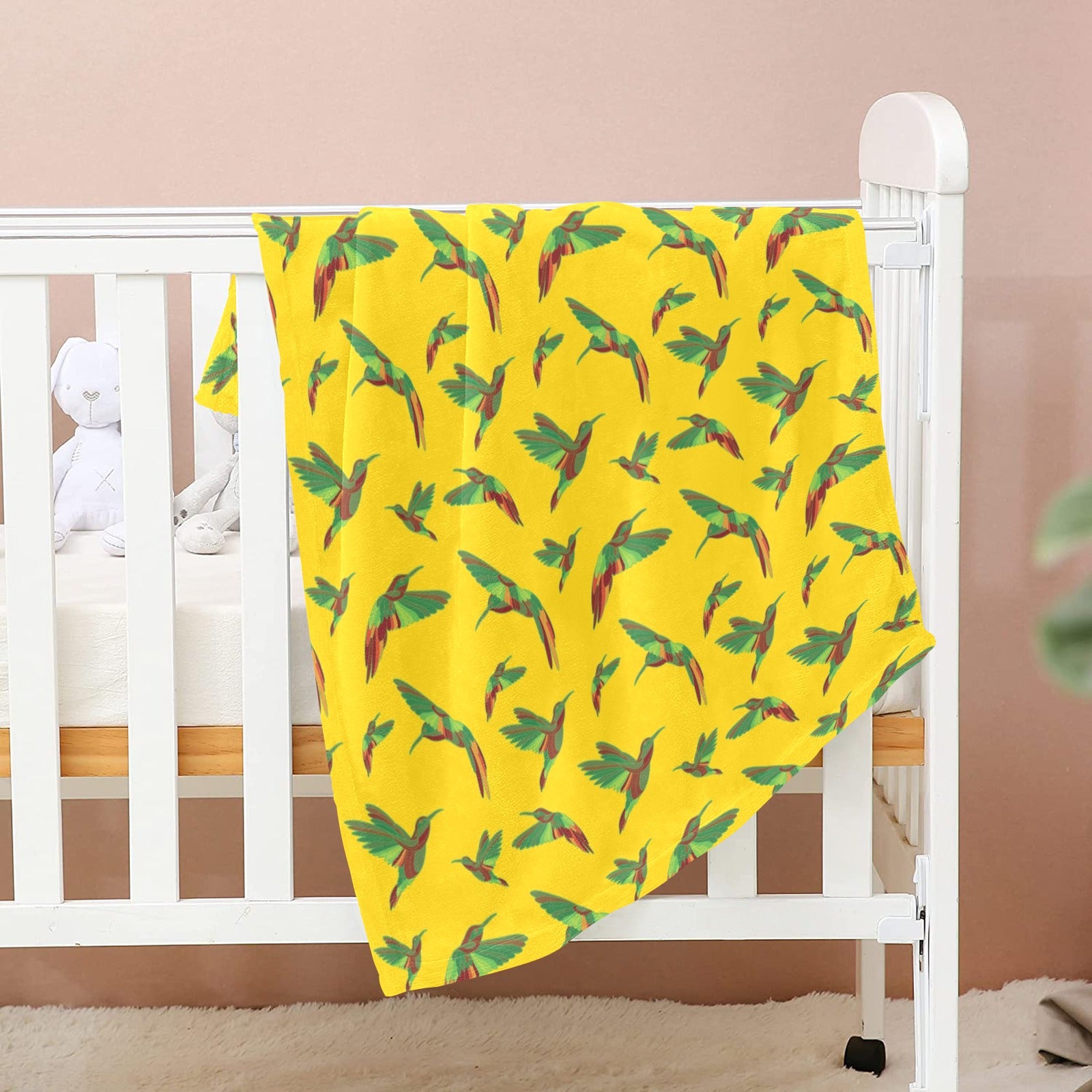 Red Swift Yellow Baby Blanket 30"x40" Baby Blanket 30"x40" e-joyer