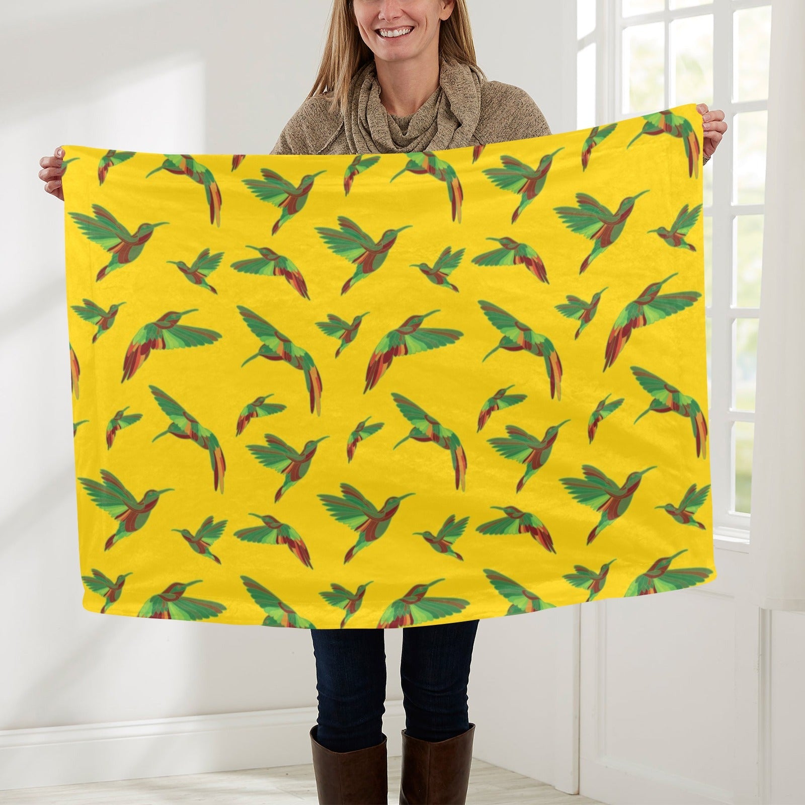 Red Swift Yellow Baby Blanket 30"x40" Baby Blanket 30"x40" e-joyer
