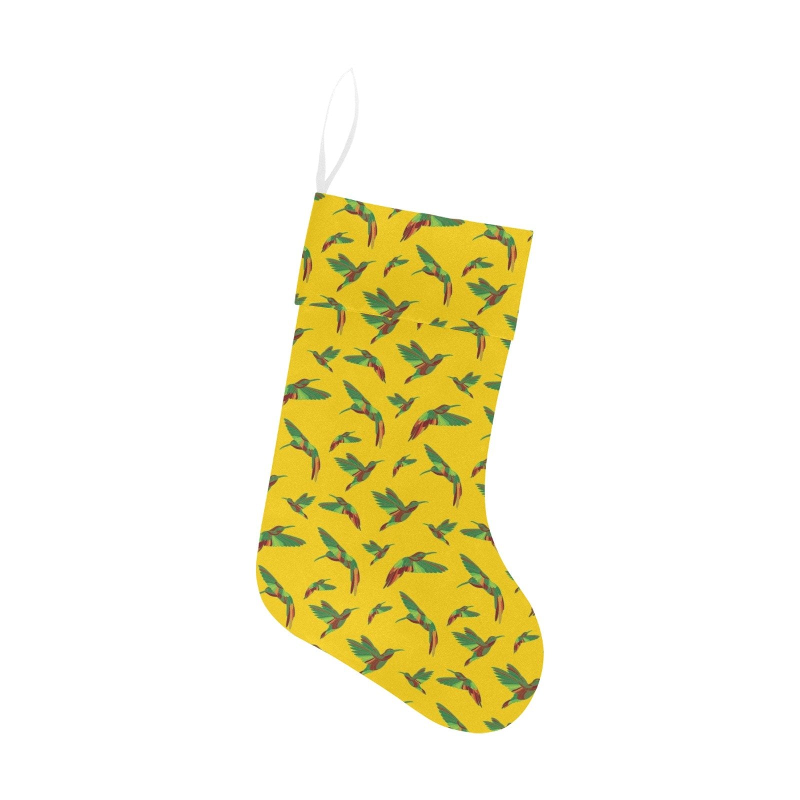 Red Swift Yellow Christmas Stocking holiday stocking e-joyer