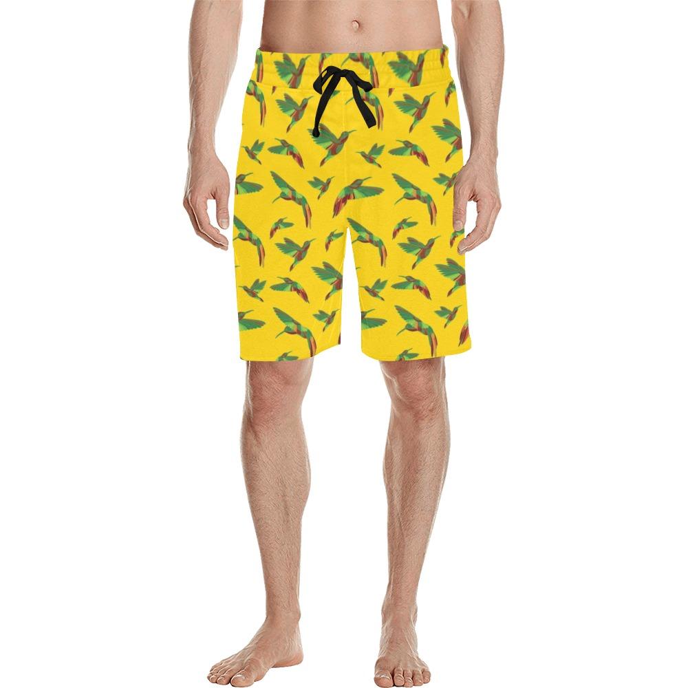 Red Swift Yellow Men's All Over Print Casual Shorts (Model L23) short e-joyer