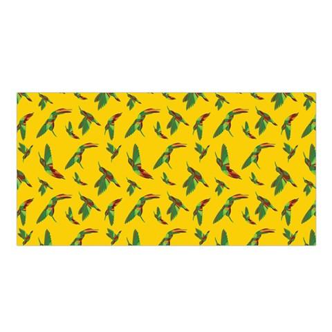 Red Swift Yellow Satin Shawl Scarf 49 Dzine