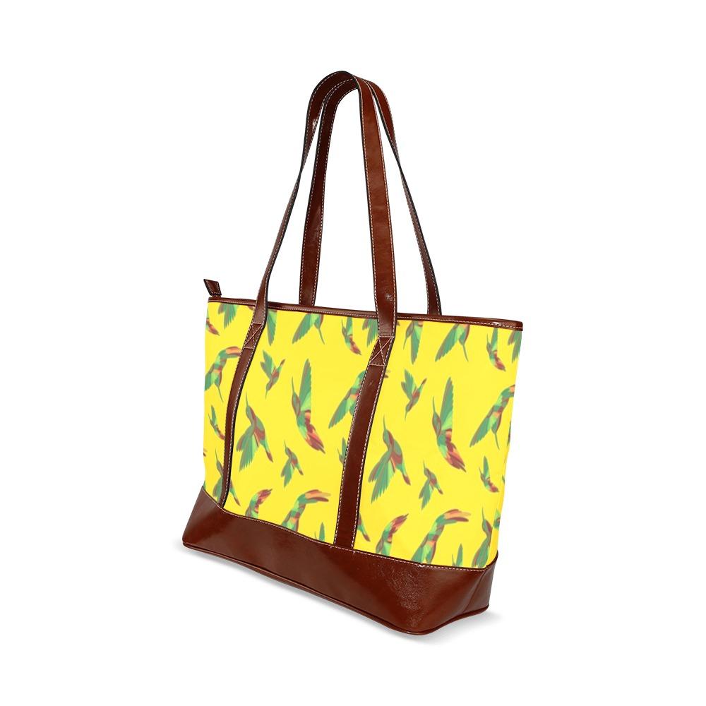 Red Swift Yellow Tote Handbag (Model 1642) Tote Handbags (1642) e-joyer