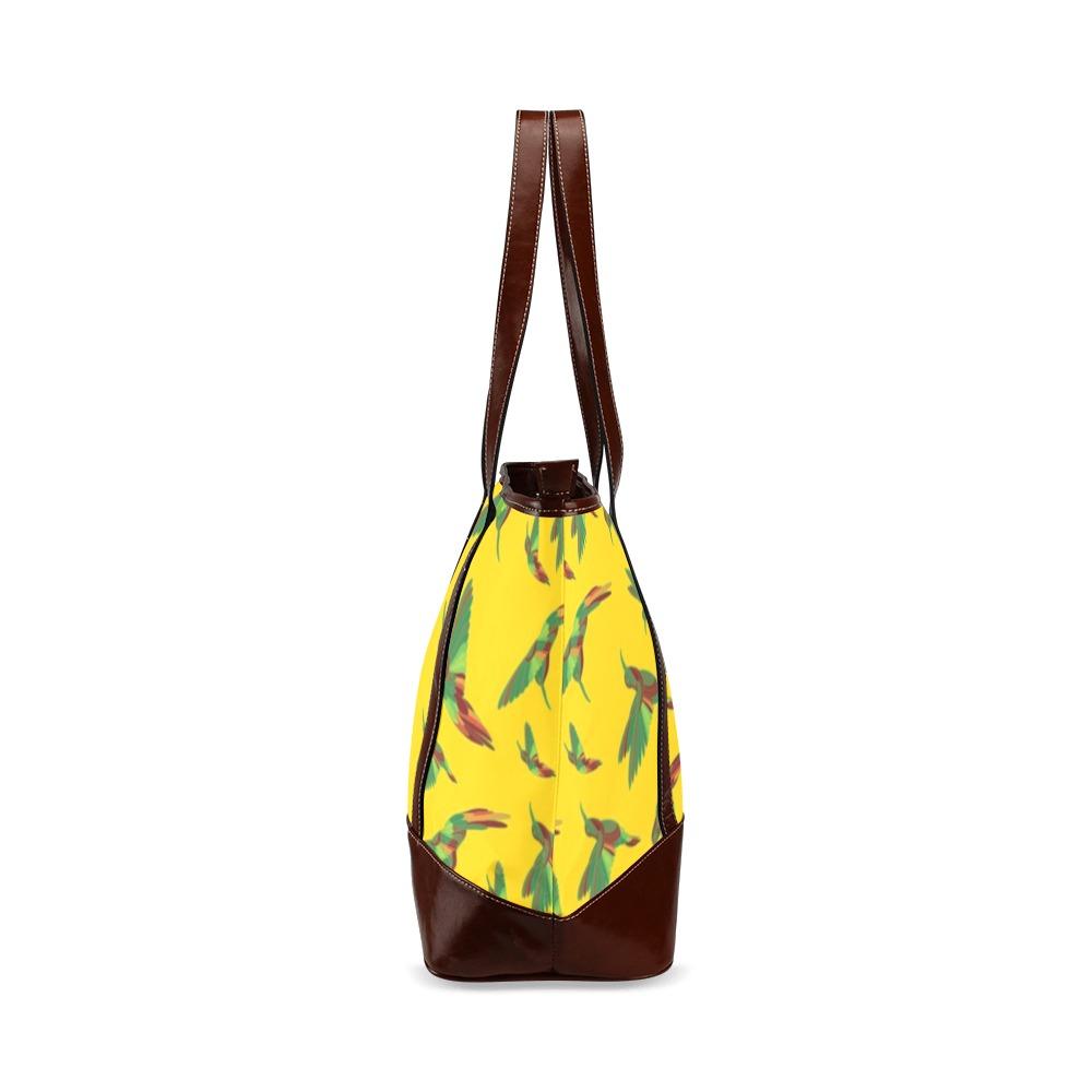 Red Swift Yellow Tote Handbag (Model 1642) Tote Handbags (1642) e-joyer