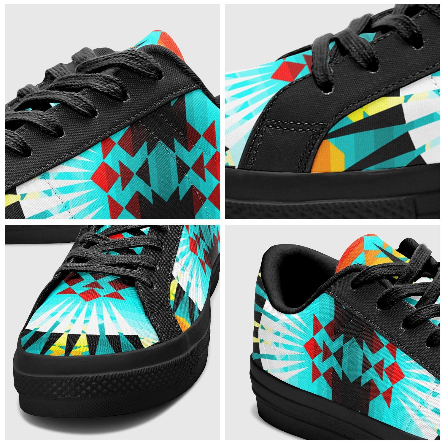 Ribbonwork Bustles Aapisi Low Top Canvas Shoes Black Sole 49 Dzine