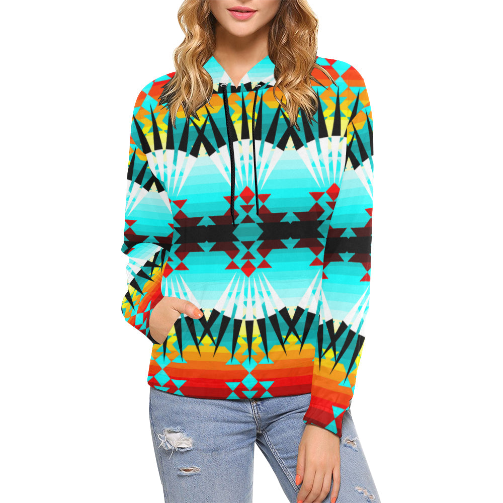 Ribbonwork Bustles All Over Print Hoodie for Women (USA Size) (Model H13) Hoodie e-joyer
