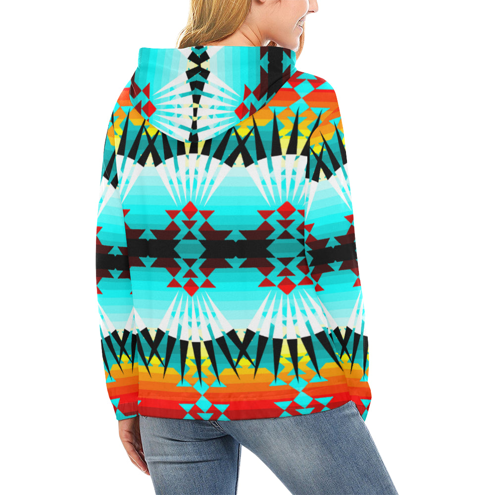 Ribbonwork Bustles All Over Print Hoodie for Women (USA Size) (Model H13) Hoodie e-joyer