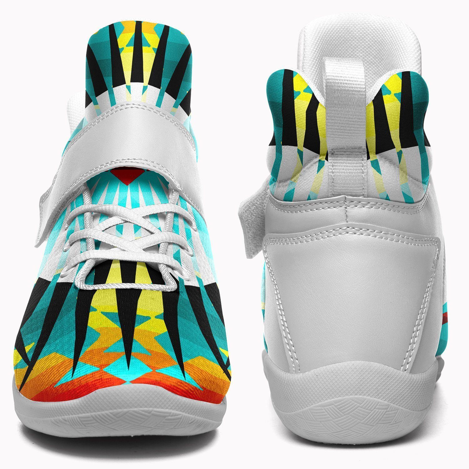 Ribbonwork Bustles Ipottaa Basketball / Sport High Top Shoes - White Sole 49 Dzine